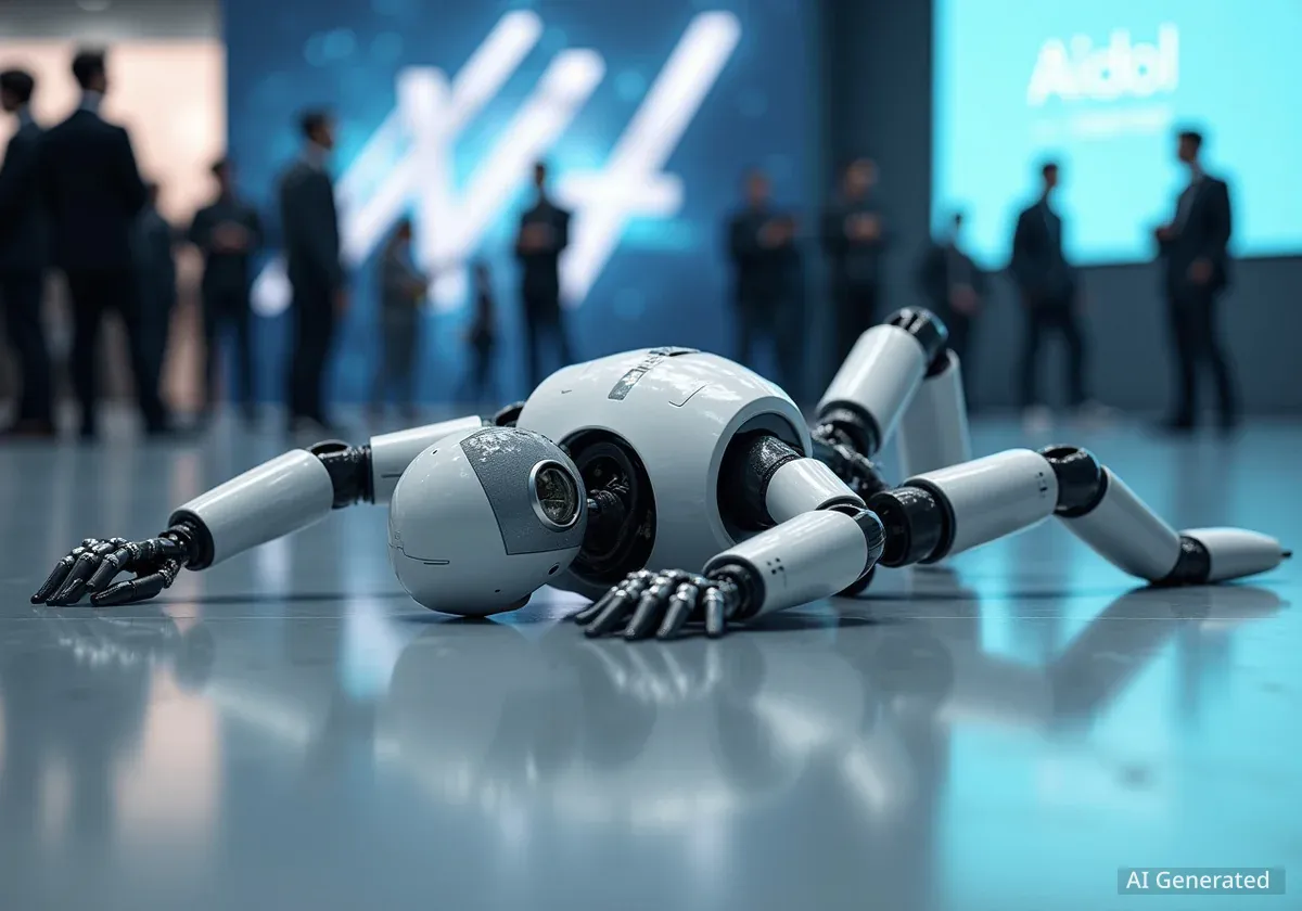 Russischer Humanoider Roboter AIdol stürzt bei Debüt