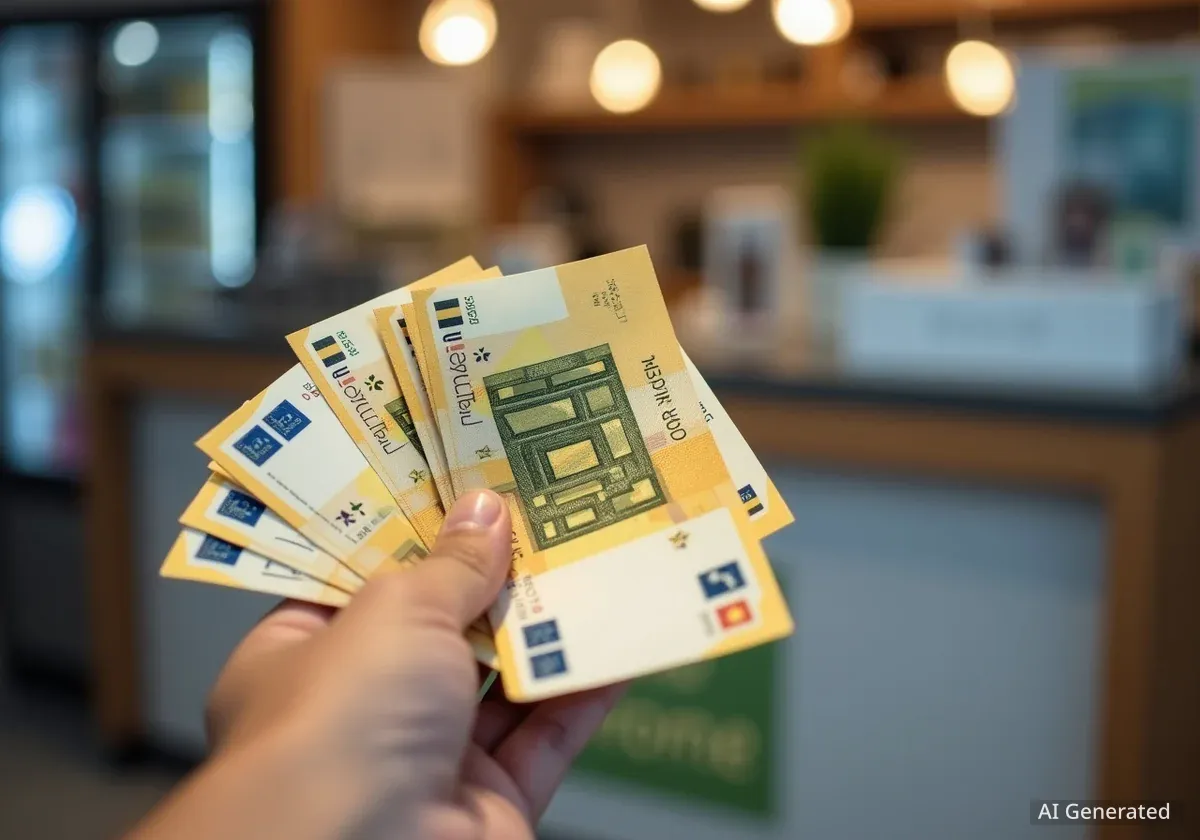 Bargeld-Aufkleber stärken Barzahlung im Handel