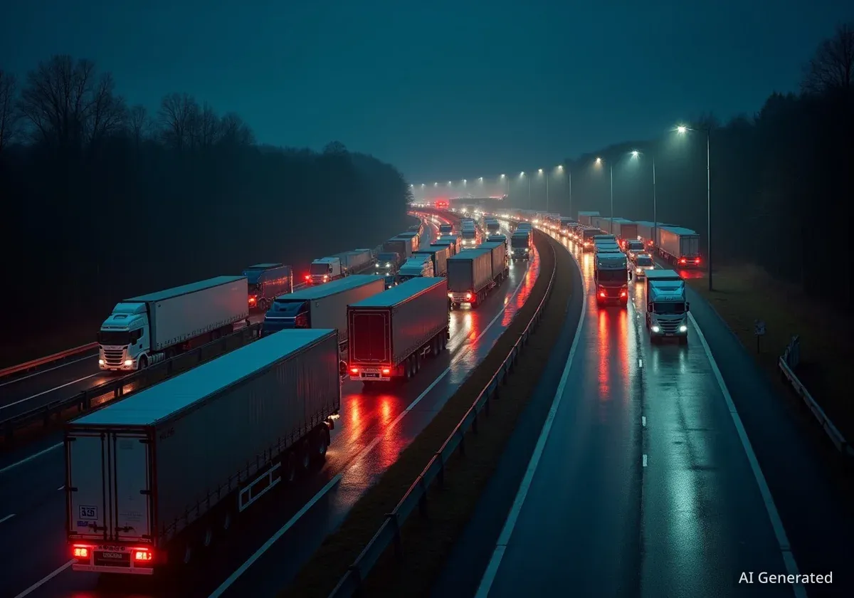 Lkw-Parkplatzmangel an Autobahnen bleibt kritisch
