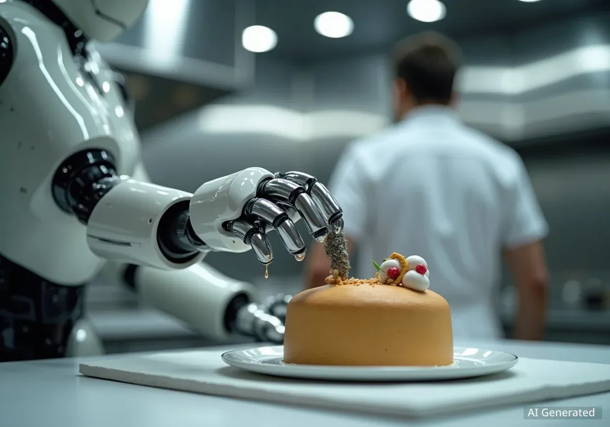 1X NEO Roboter Backt Kuchen mit Chef Amaury Guichon