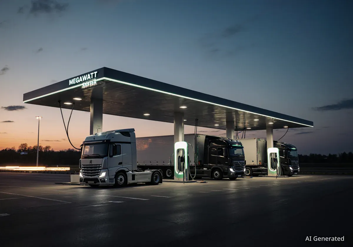 E.ON und Tank & Rast bauen Megawatt-Ladenetz für E-Lkw