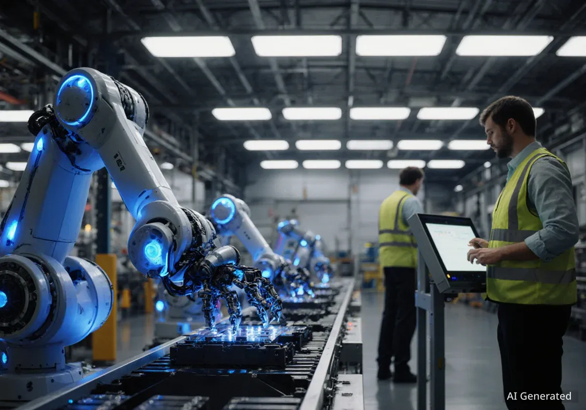 Nucleus zeigt Roboter in Fabrikbetrieb